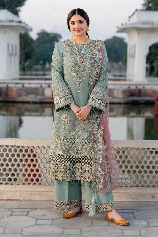 IMROZIA LUXURY EMBROIDERED SEMI PURE CHIFFON - 3 PC UNSTITCHED