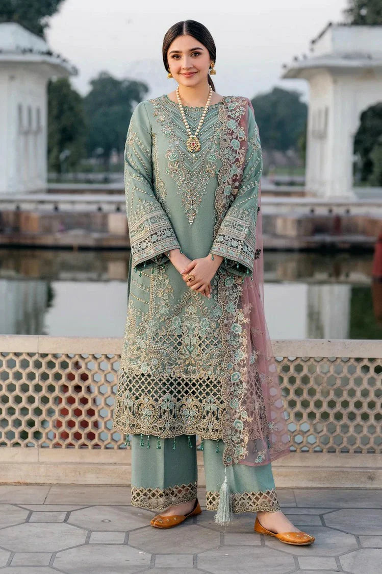 IMROZIA LUXURY EMBROIDERED SEMI PURE CHIFFON - 3 PC UNSTITCHED