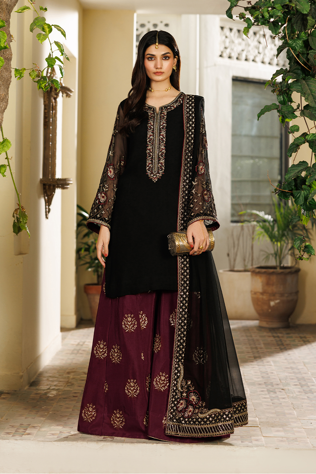 IZNIK EMBROIDERED CHIFFON - 3 PC UNSTITCHED
