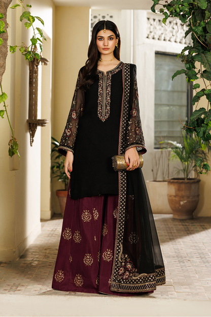 IZNIK EMBROIDERED CHIFFON - 3 PC UNSTITCHED