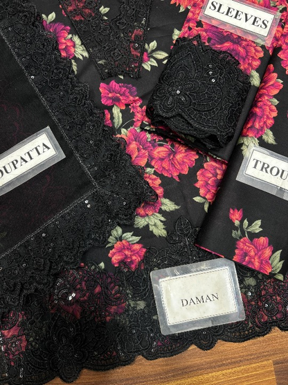 BAROQUE EMBROIDERED LAWN - 3 PC UNSTITCHED