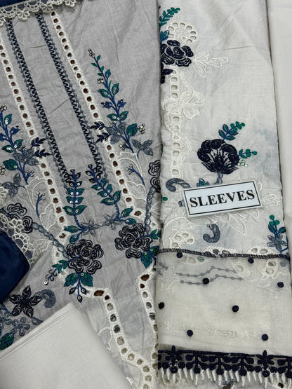 MARIA B LUXURY EMBROIDERED CHIKANKARI LAWN - 3 PC UNSTITCHED