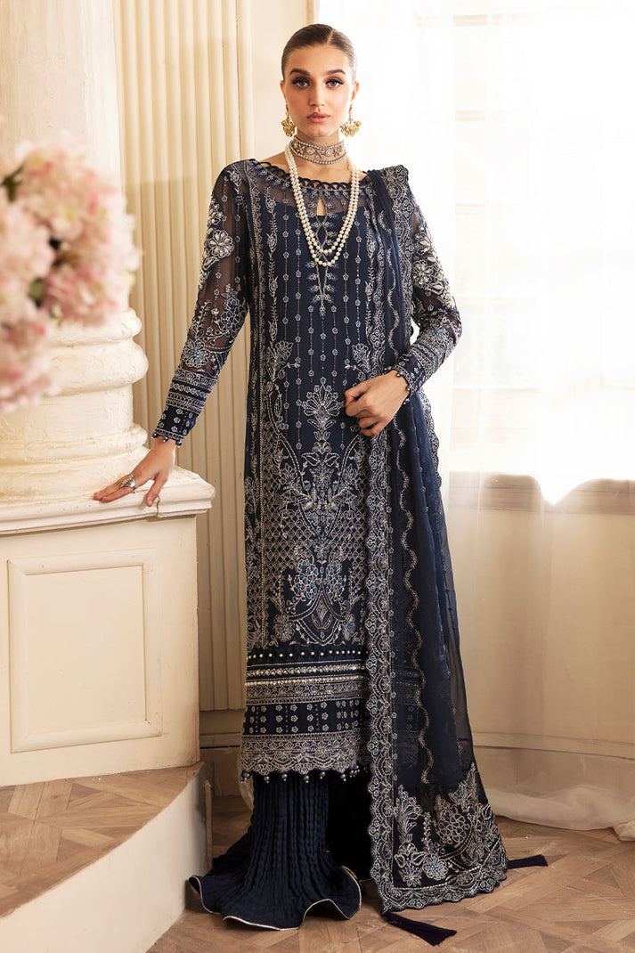 GULAAL LUXURY WEDDING EMBROIDERED CHIFFON - 3 PC UNSTITCHED