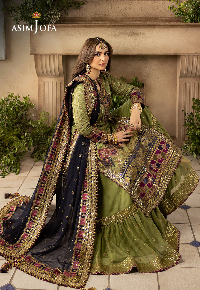 ASIM JOFA LUXURY WEDDING EMBROIDERED ORGANZA - 3 PC UNSTITCHED