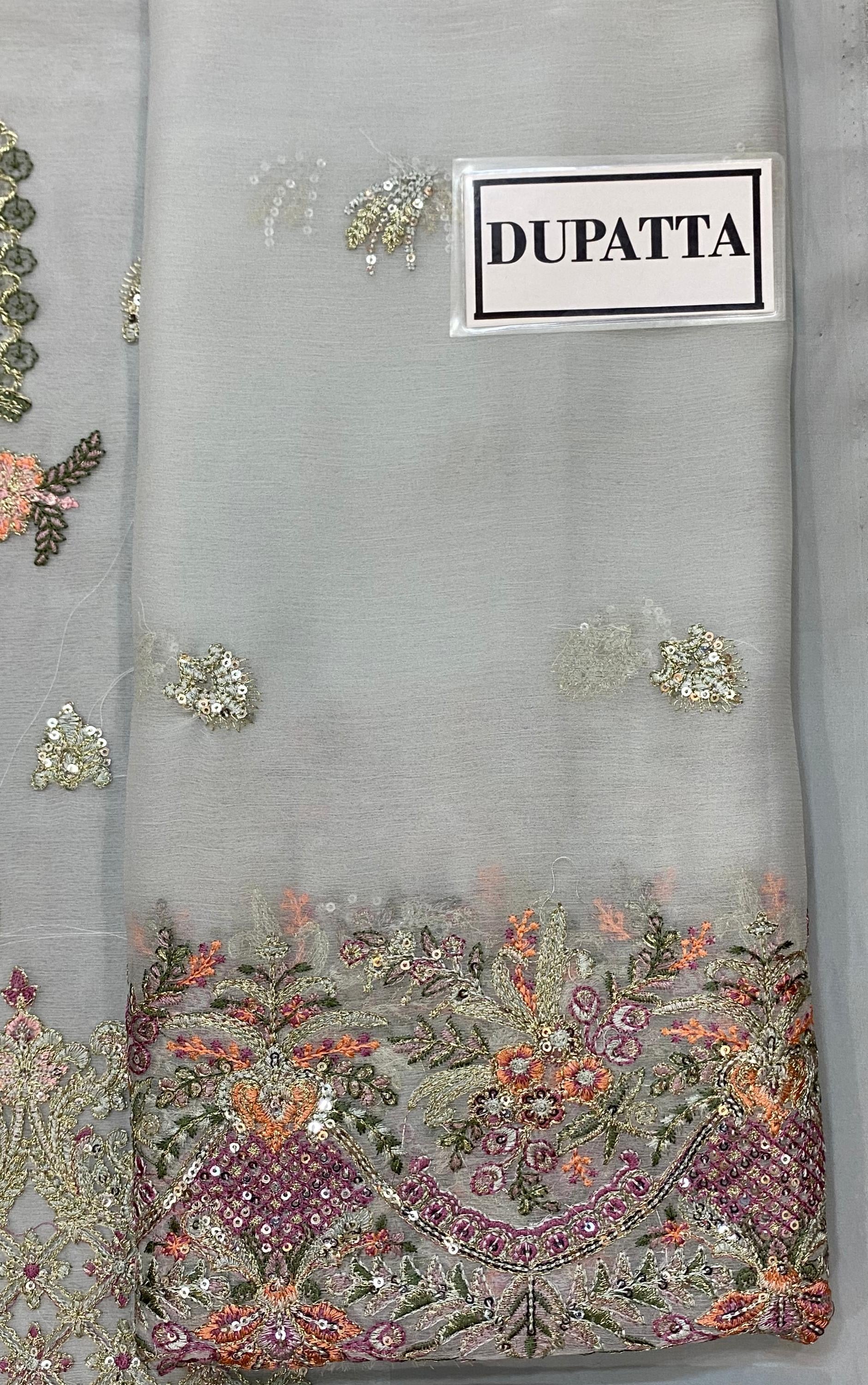 BAROQUE LUXURY EMBROIDERED CHIFFON - 3 PC UNSTITCHED