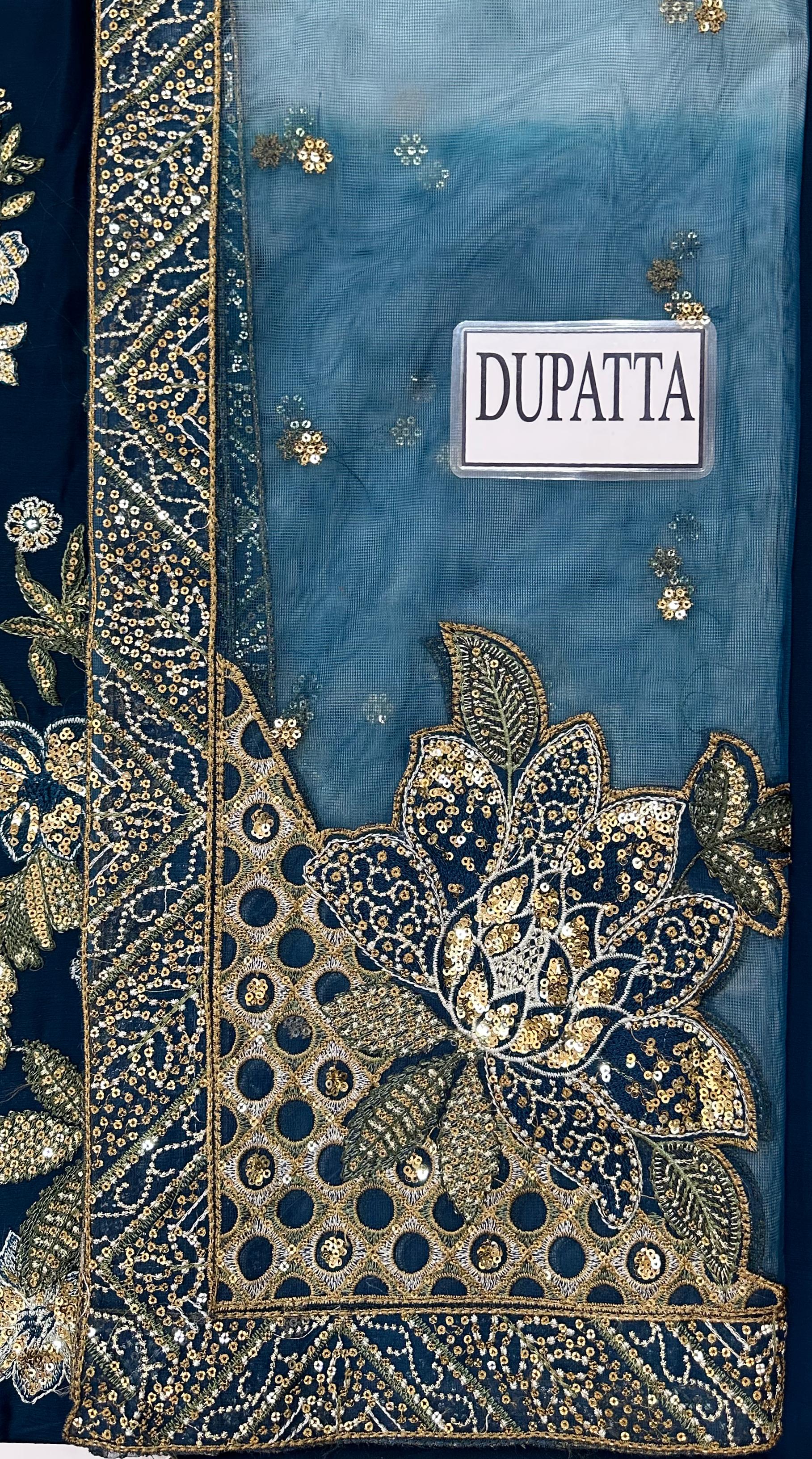 JAZMIN LUXURY EMBROIDERED CHIFFON - 3 PC UNSTITCHED