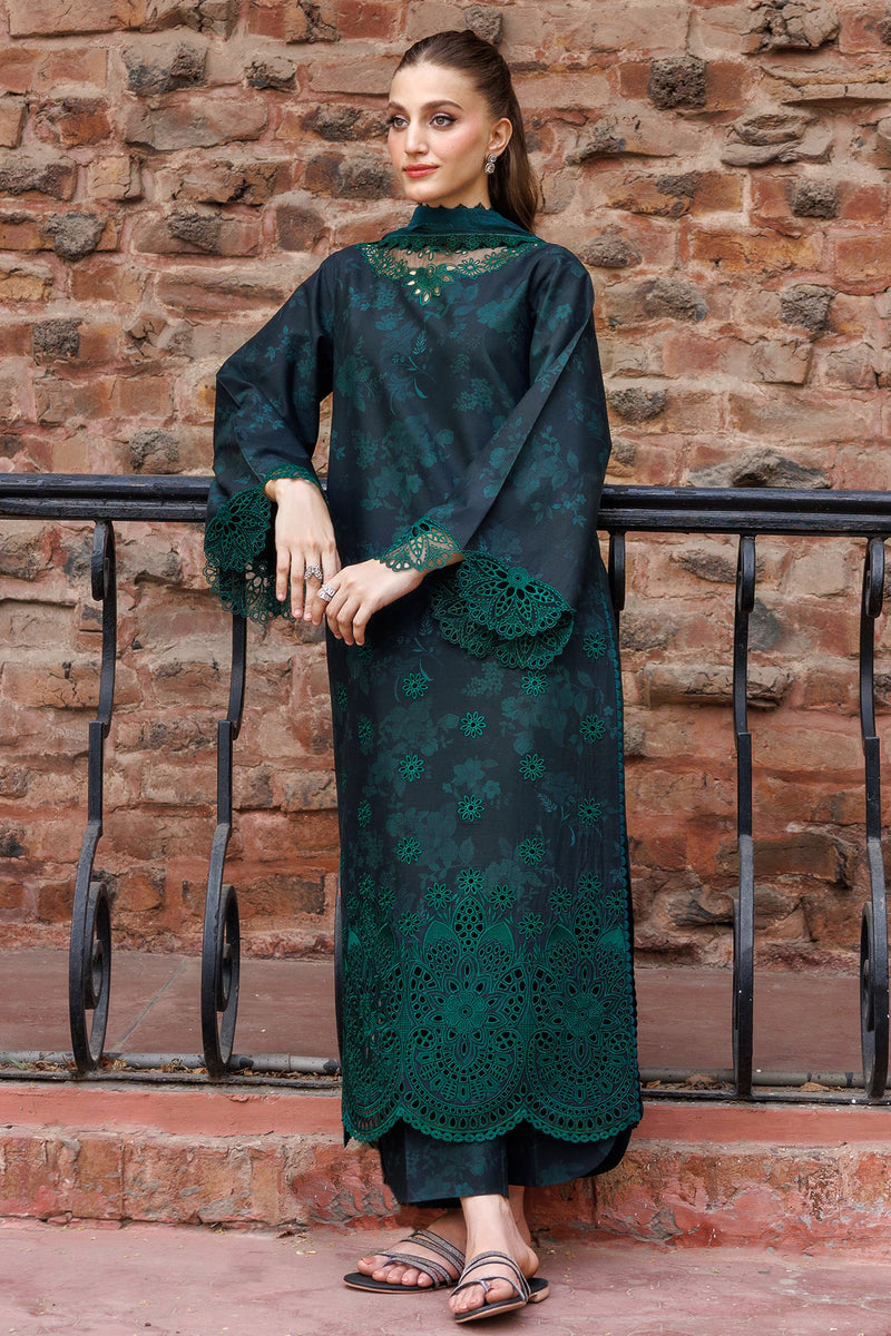 FARASHA CHIKANKARI EMBROIDERED LAWN - 3 PC UNSTITCHED