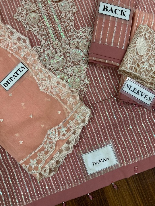 MARIA B EMBROIDERED CHIFFON - 3 PC UNSTITCHED