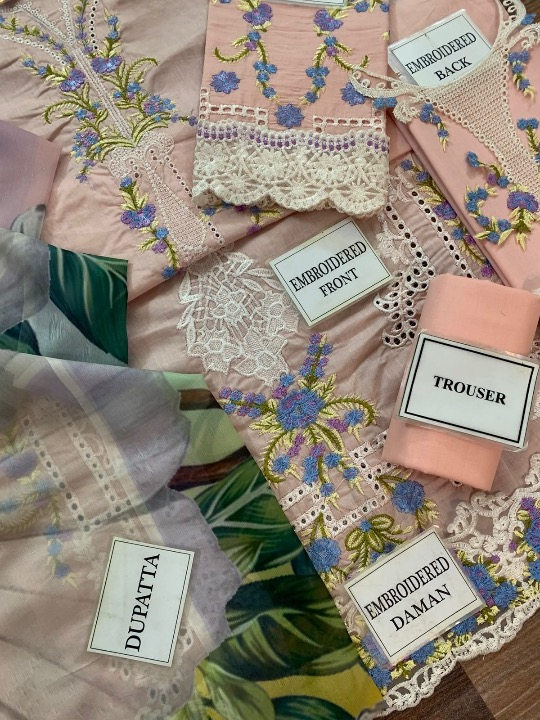 MUSHQ EMBROIDERED CHIKANKARI LAWN - 3 PC UNSTITCHED