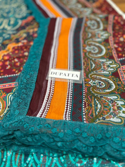 MARIA B FORMALS EMBROIDERED LAWN - 3 PC UNSTITCHED
