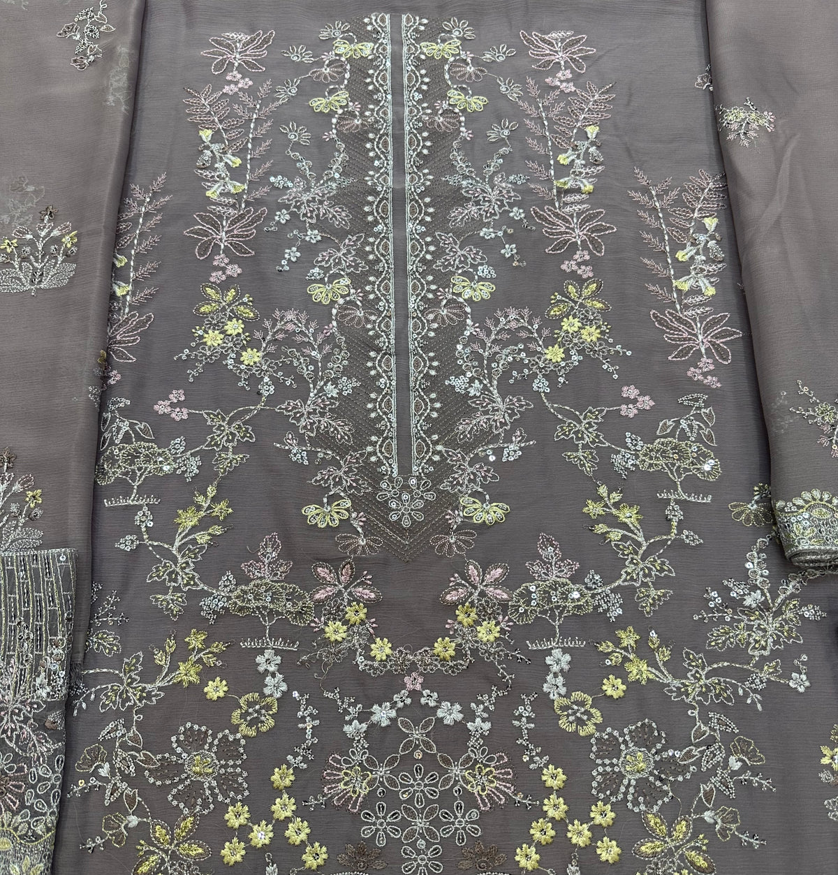 LAVISH PREMIUM EMBROIDERED CHIFFON DRESS - 3 PC UNSTITCHED