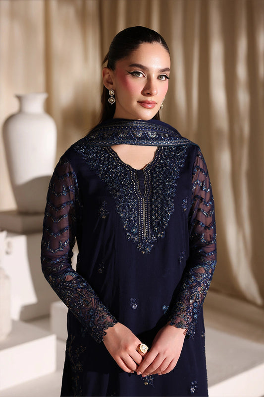 AZURE EMBROIDERED CHIFFON - 3 PC UNSTITCHED