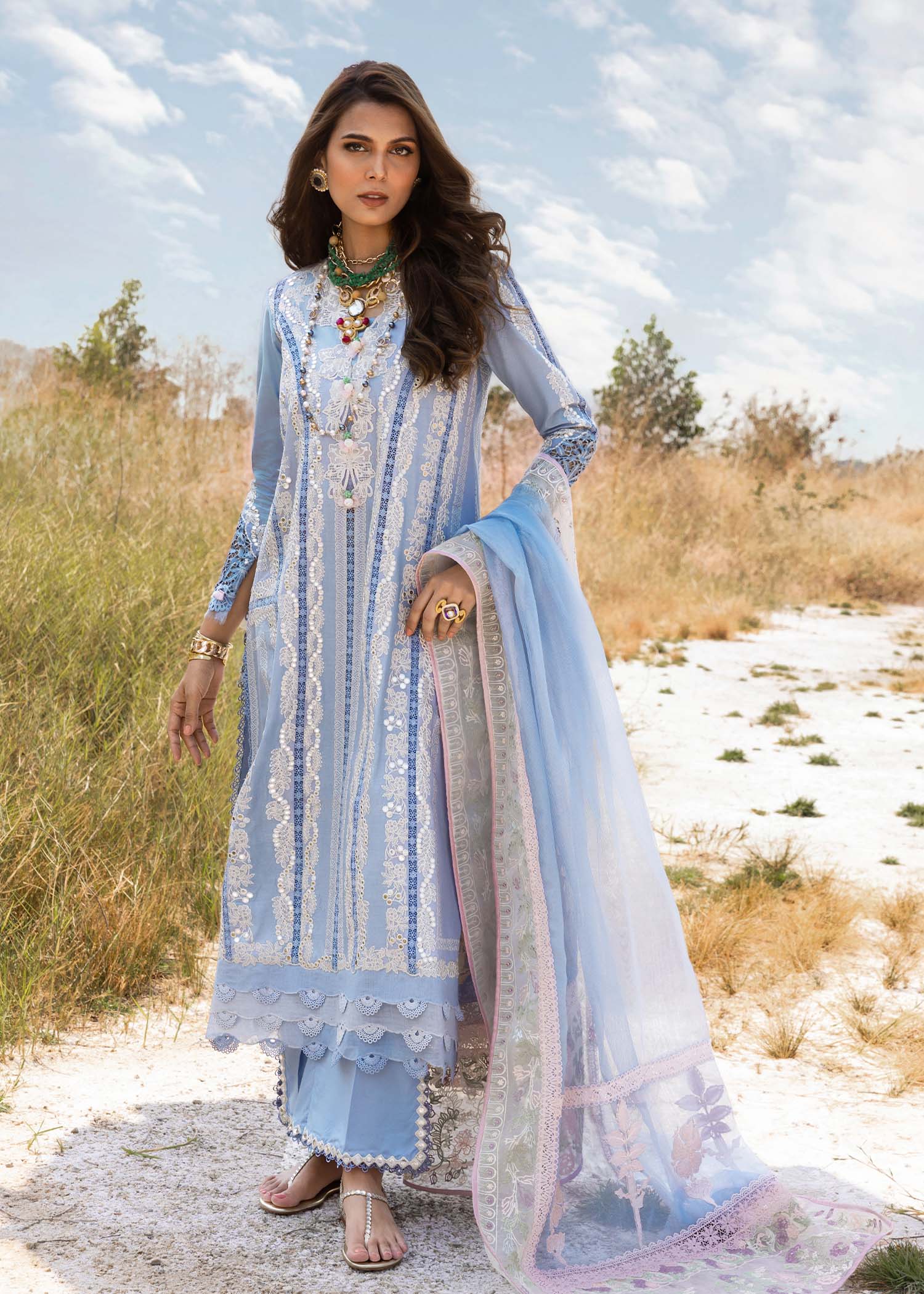 SAIRA SHAKIRA EMBROIDERED LAWN - 3 PC UNSTITCHED