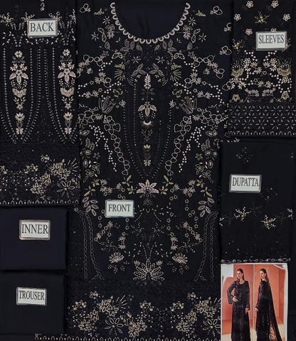 LAVISH PREMIUM EMBROIDERED CHIFFON - 3 PC UNSTITCHED