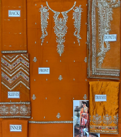 CHARIZMA DASTAN E JASHAN EMBROIDERED CHIFFON - 3 PC UNSTITCHED