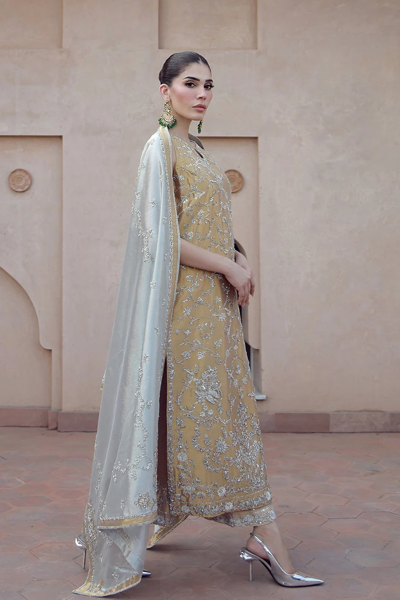 Shamsha Hashwani - Mysoori Handwork Embroidered Aakifah - 3 Pc Unstitched