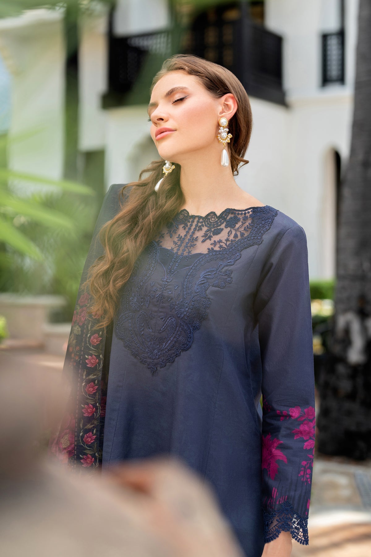 XENIA DIGITAL PRINTED EMBROIDERED LAWN - 3 PC UNSTITCHED