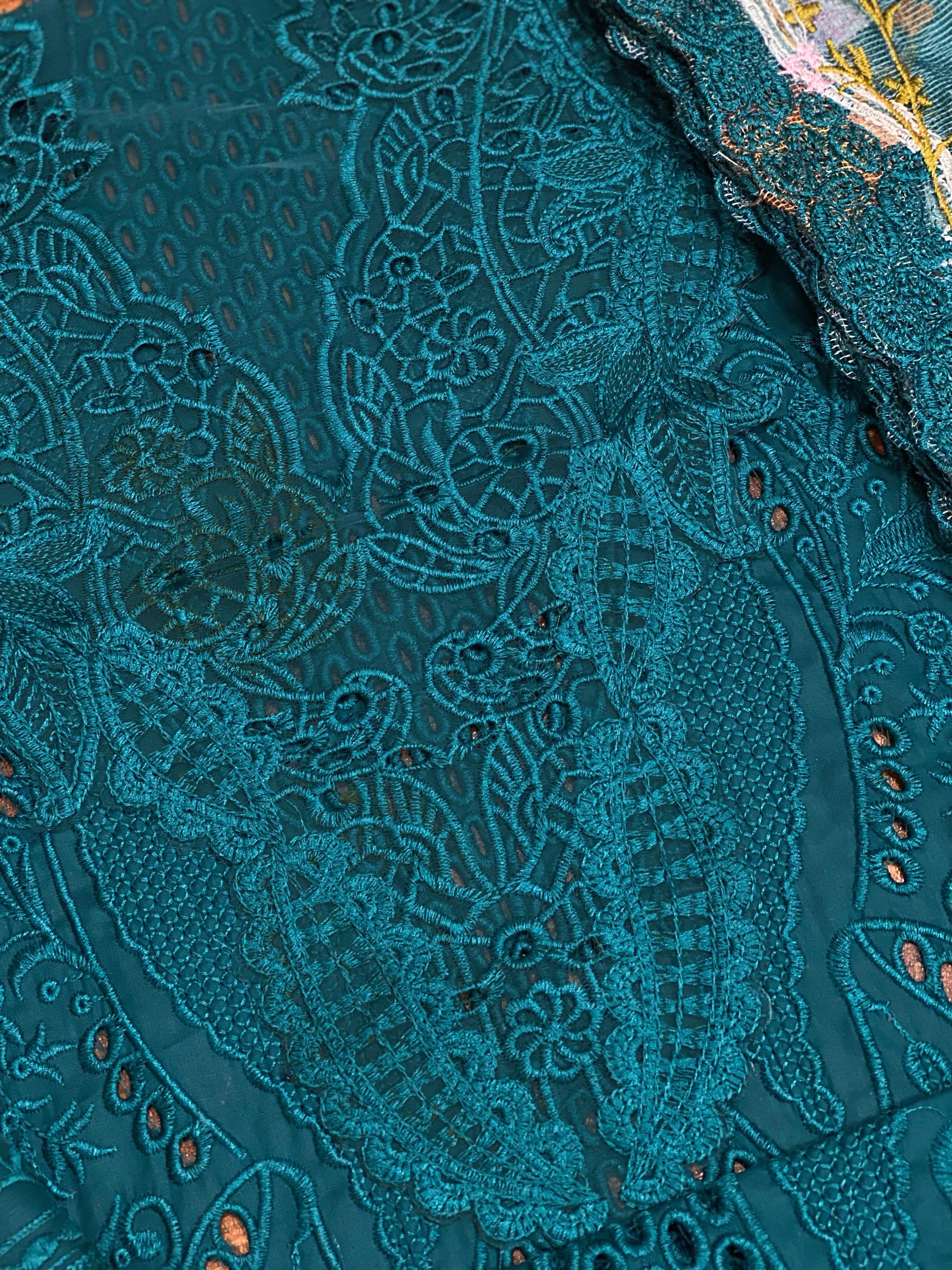 SOBIA NAZIR EMBROIDERED CHIKANKARI LAWN - 3 PC UNSTITCHED