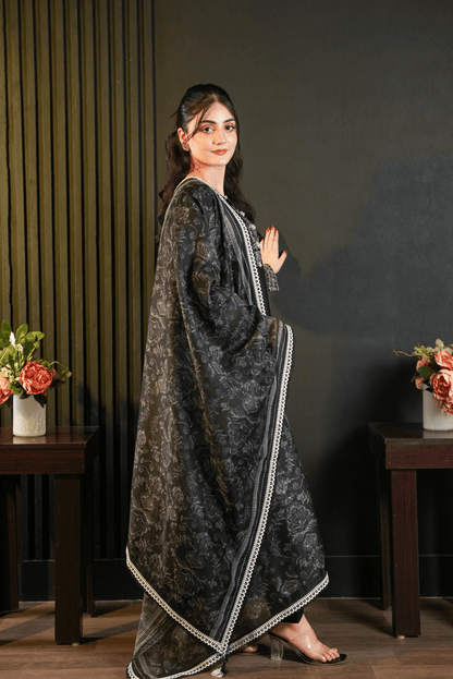 HOORAINS PRET EMBROIDERED COTTON - 3 PC STITCHED
