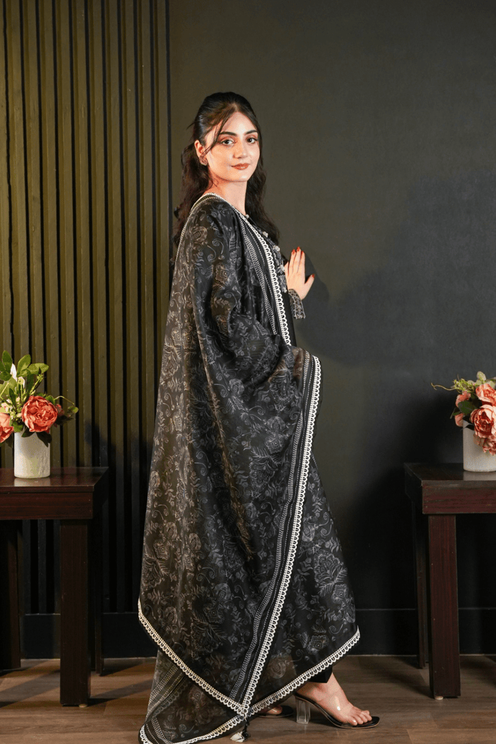 HOORAINS PRET EMBROIDERED COTTON - 3 PC STITCHED
