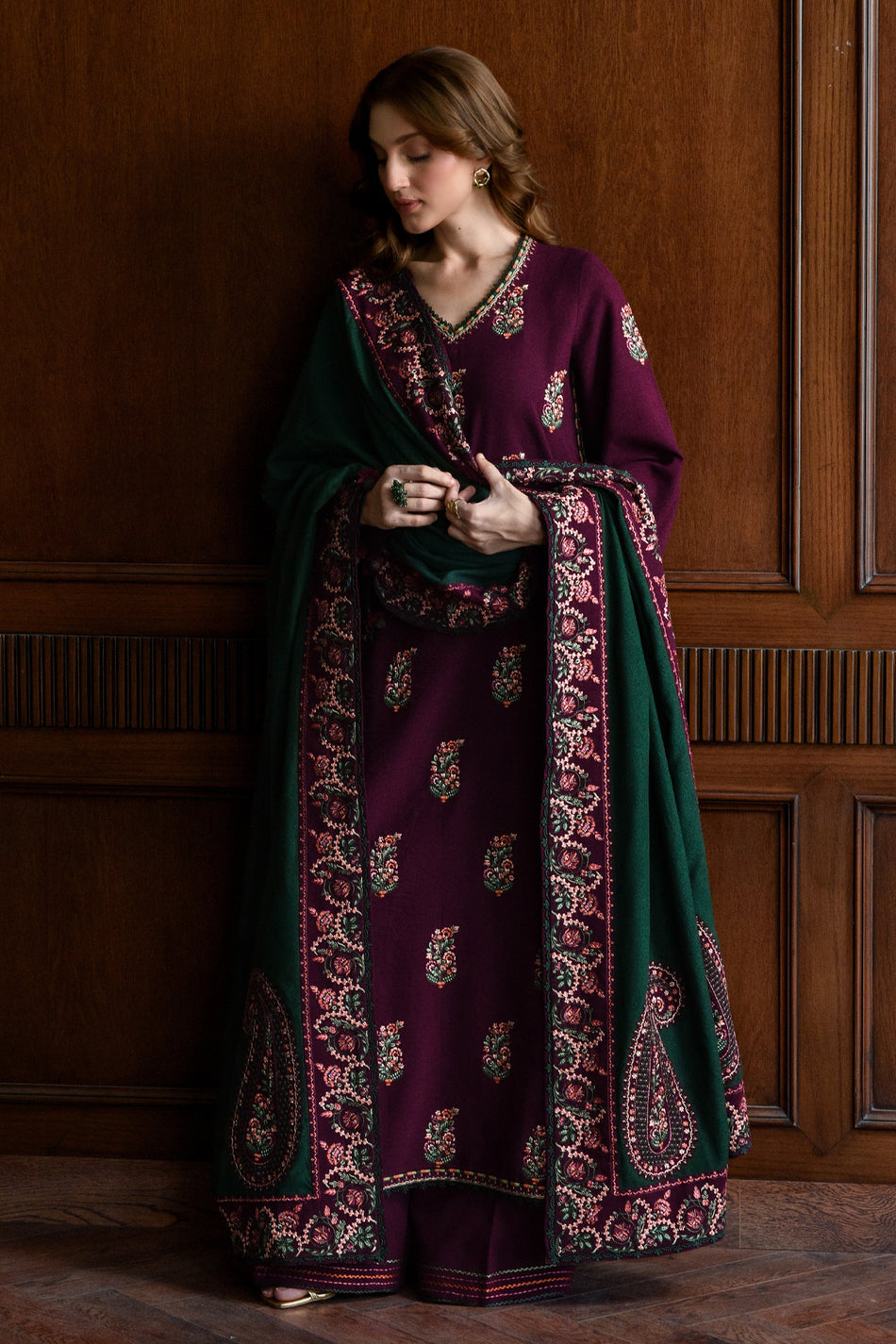 BATIK LUXURY EMBROIDERED COTTON - 3 PC UNSTITCHED