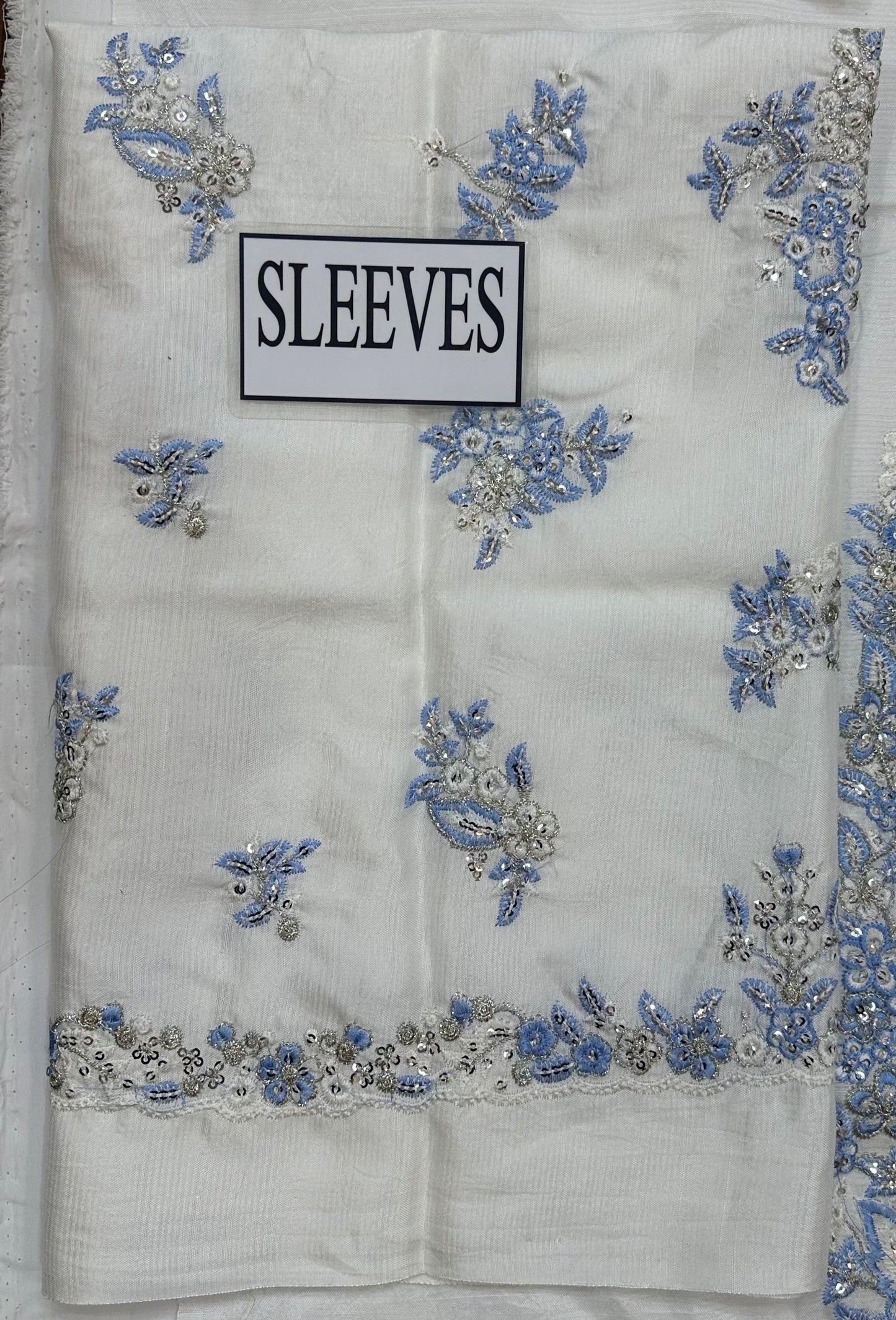 HUSSAIN REHAR LUXURY EMBROIDERED RAW SILK - 3 PC UNSTITCHED