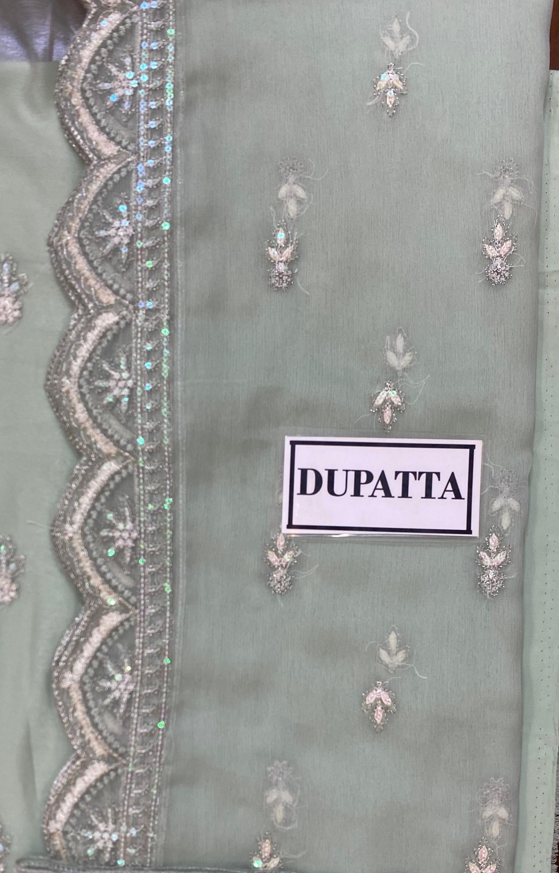GULAAL LUXURY EMBROIDERED CHIFFON - 3 PC UNSTITCHED