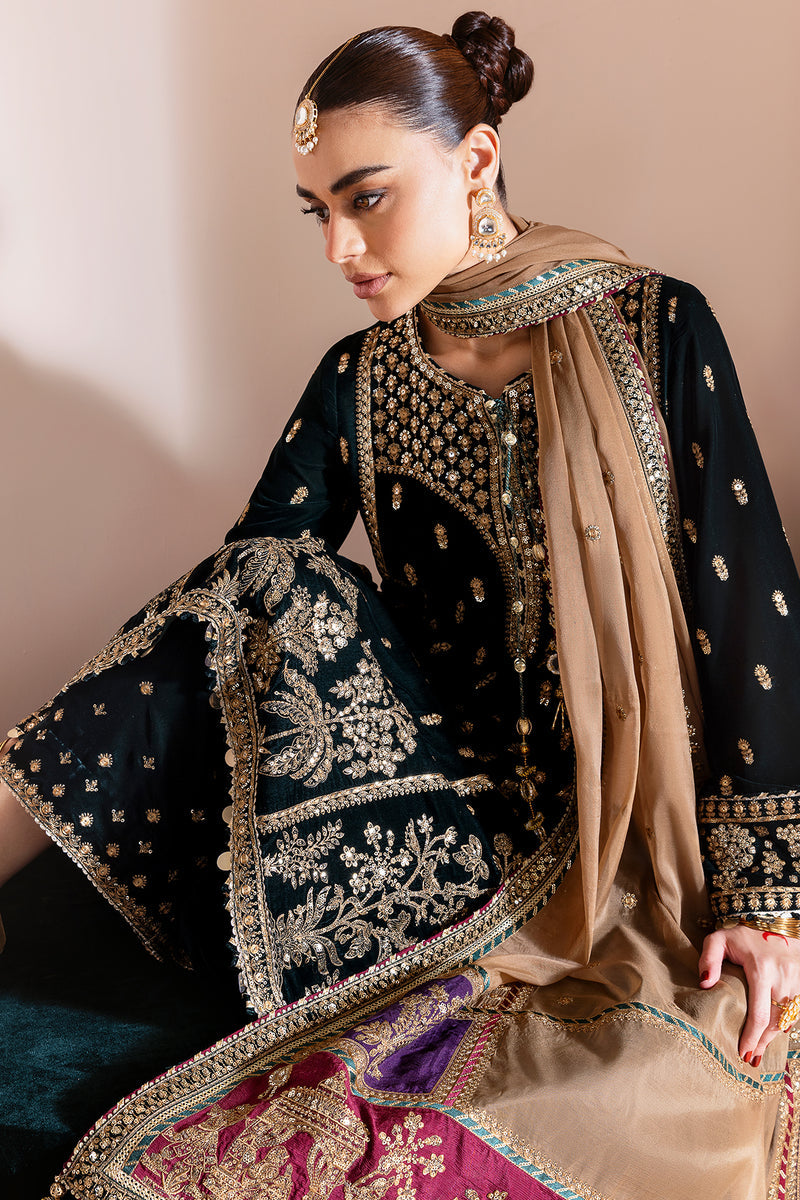 JAZMIN LUXURY EMBROIDERED VELVET - 3 PC UNSTITCHED