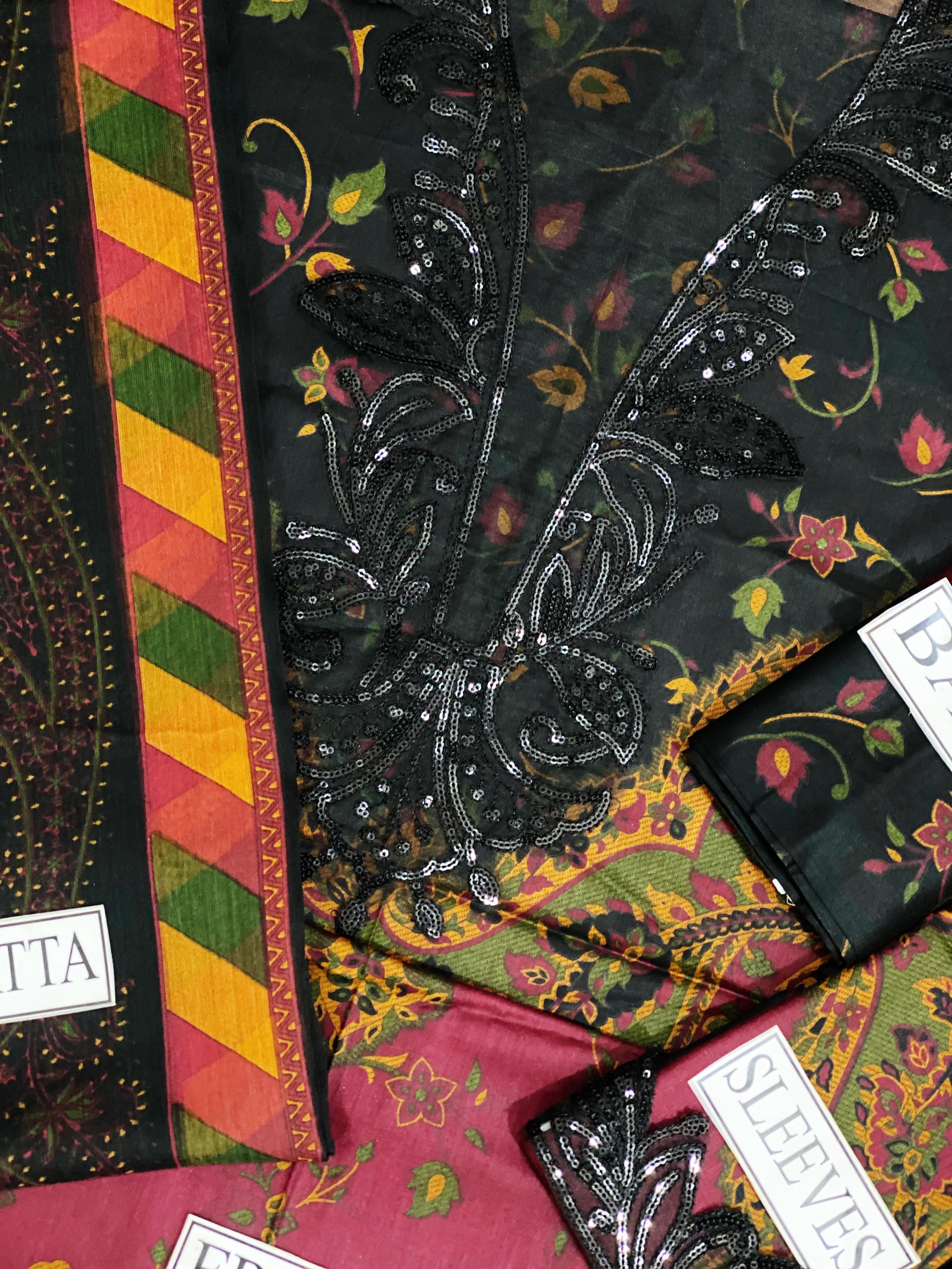 MARIA B FORMALS EMBROIDERED PRINTED LAWN - 3 PC UNSTITCHED