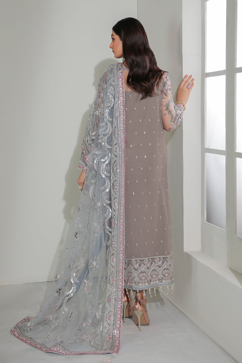 BAROQUE LUXURY EMBROIDERED CHIFFON - 3 PC UNSTITCHED