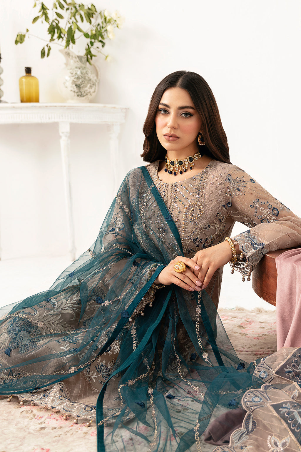 RAMSHA EMBROIDERED CHIFFON - 3 PC UNSTITCHED
