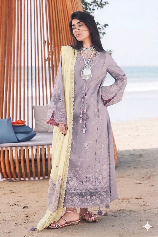QALAMKAR SAHIL EMBROIDERED LAWN - 3 PC UNSTITCHED