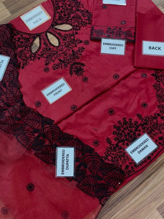 RANG RASIYA EMBROIDERED LAWN - 3 PC UNSTITCHED
