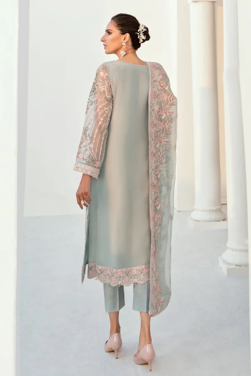 BAROQUE LUXURY EMBROIDERED CHIFFON - 3 PC UNSTITCHED