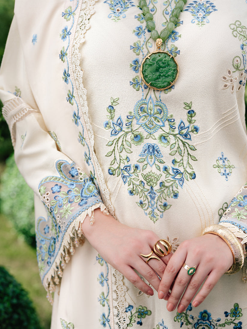 MAHNUR EMBROIDERED CHIKANKARI LAWN - 3 PC UNSTITCHED