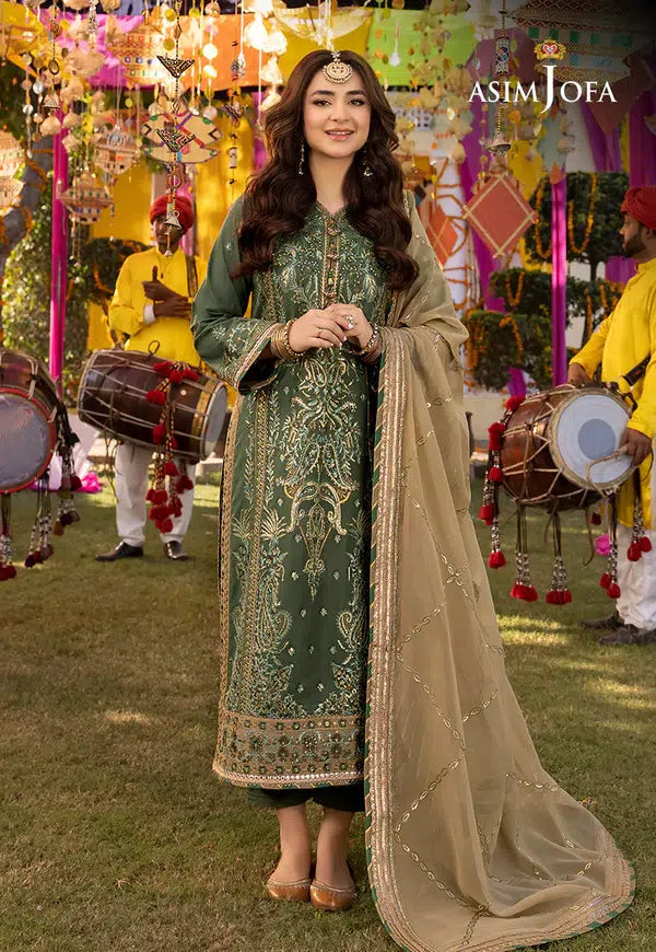 ASIM JOFA EMBROIDERED CHIFFON - 3 PC UNSTITCHED