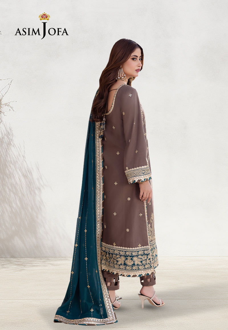 ASIM JOFA EMBROIDERED CHIFFON - 3 PC UNSTITCHED