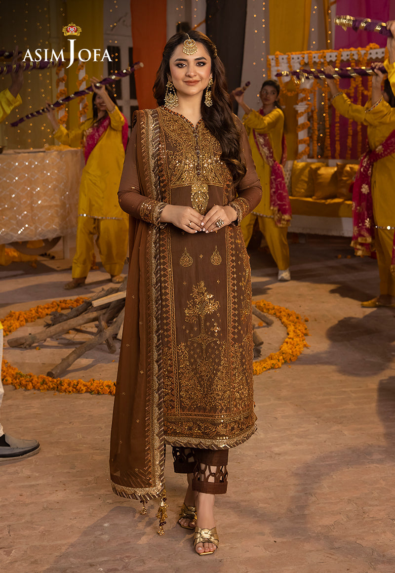 ASIM JOFA LUXURY EMBROIDERED CHIFFON - 3 PC UNSTITCHED