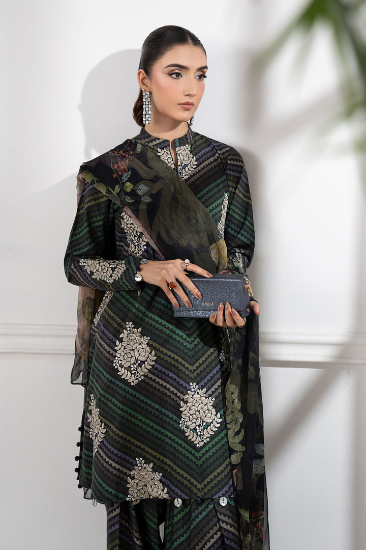 MARIA B FORMALS PRINTED EMBROIDERED LAWN - 3 PC UNSTITCHED