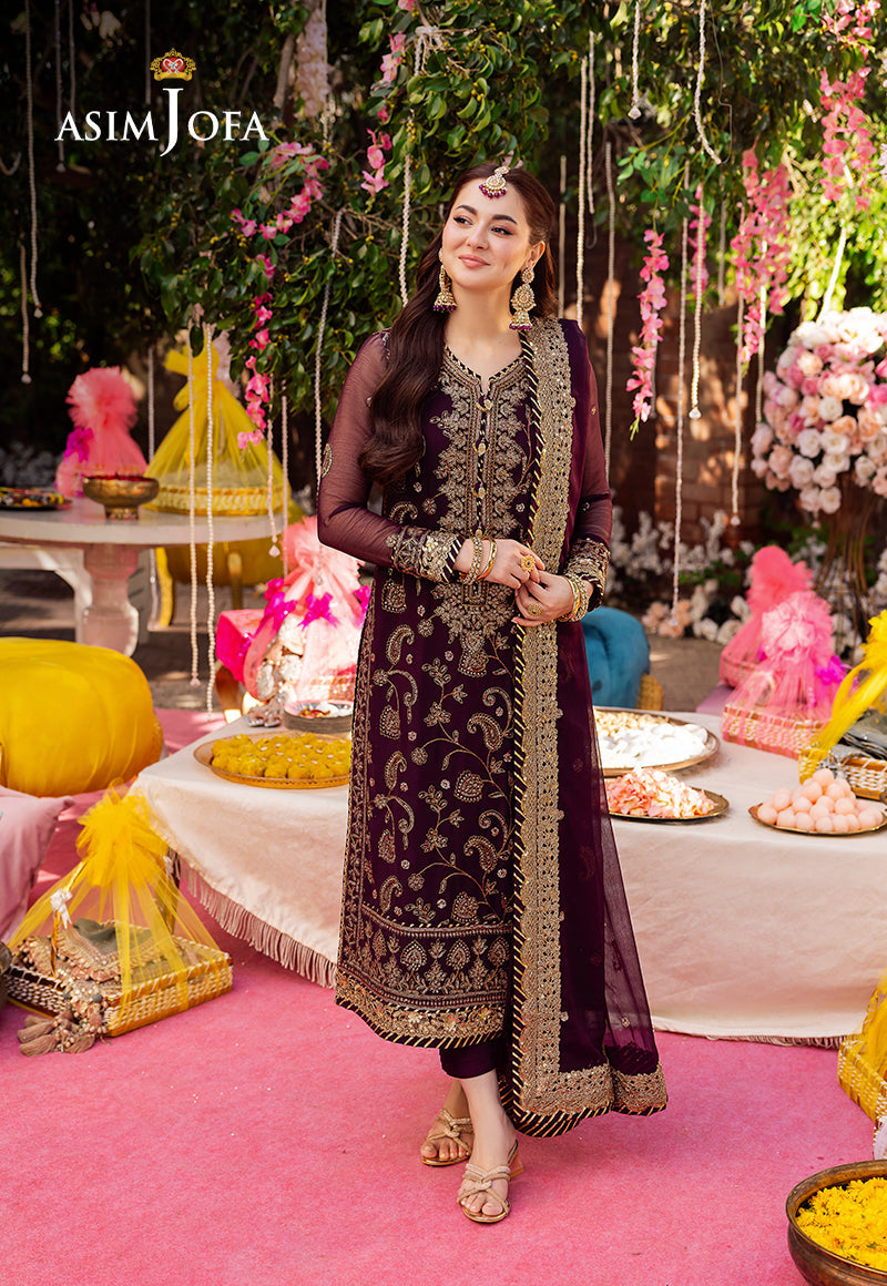 ASIM JOFA EMBROIDERED CHIFFON - 3 PC UNSTITCHED