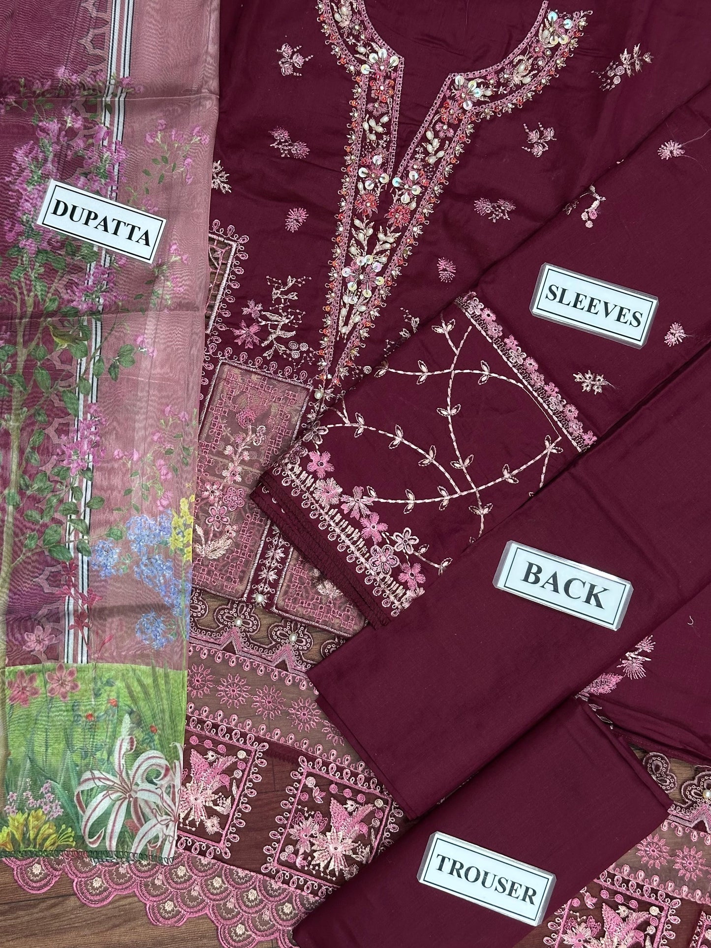 BIN ILYAS EMBROIDERED LAWN - 3 PC UNSTITCHED