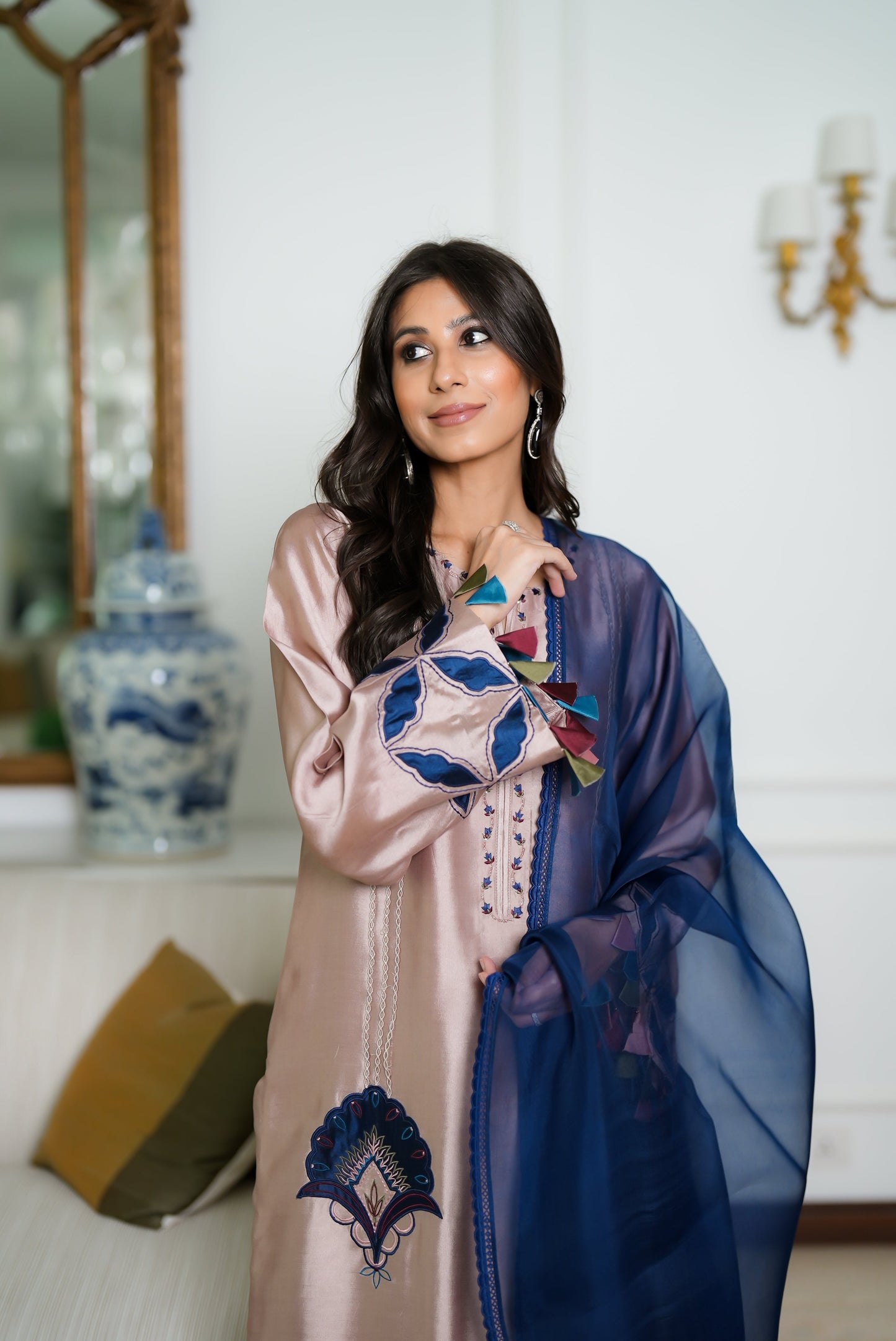 FAIZA REHMAN EMBROIDERED SILK - 3 PC UNSTITCHED