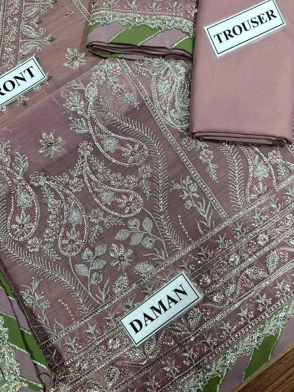 ASIM JOFA LUXURY EMBROIDERED CHIFFON - 3 PC UNSTITCHED