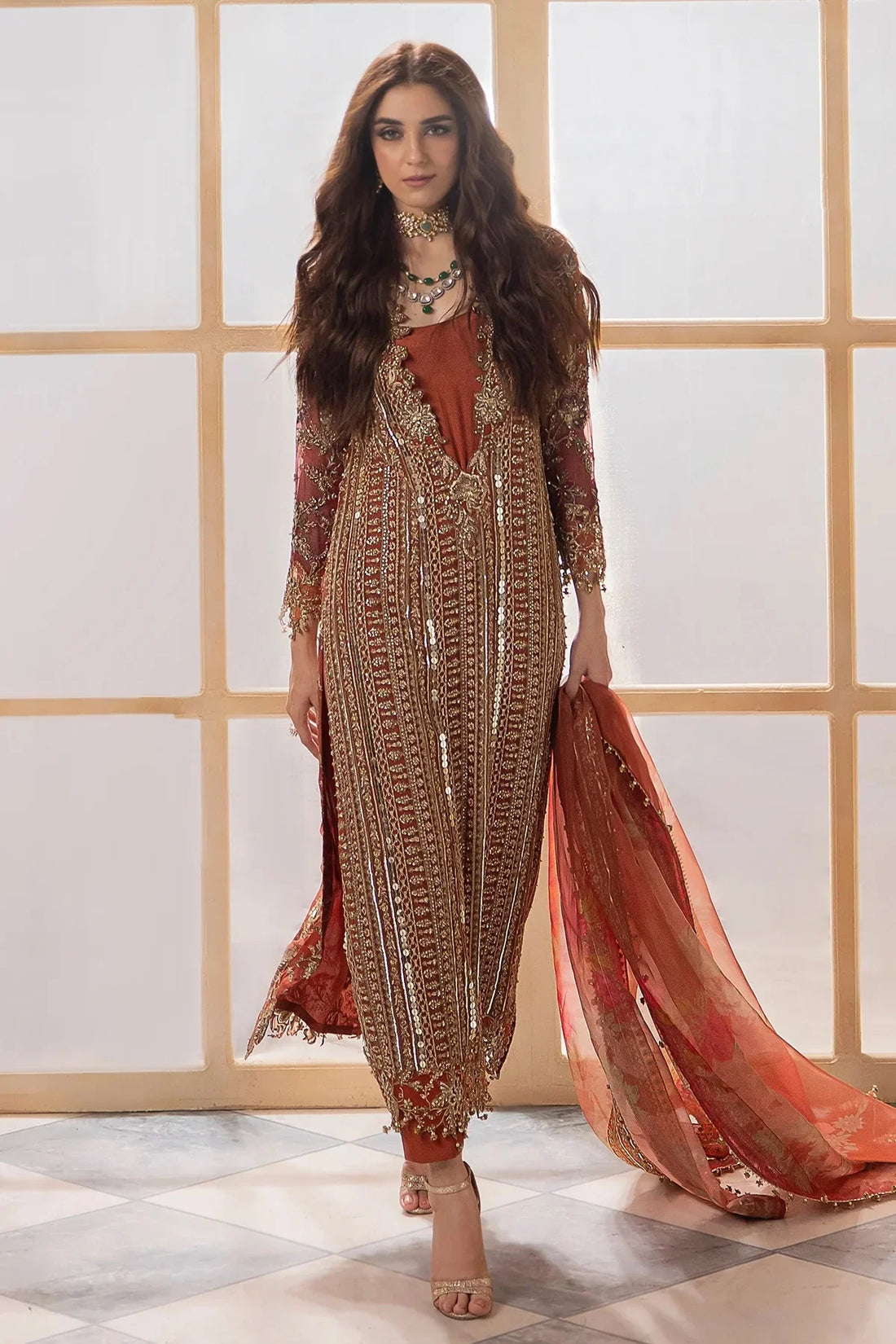 CHARIZMA LUXURY EMBROIDERED CHIFFON - 3 PC UNSTITCHED