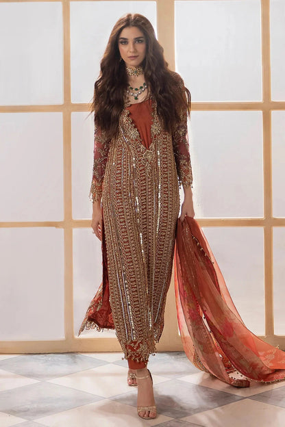 CHARIZMA LUXURY EMBROIDERED CHIFFON - 3 PC UNSTITCHED