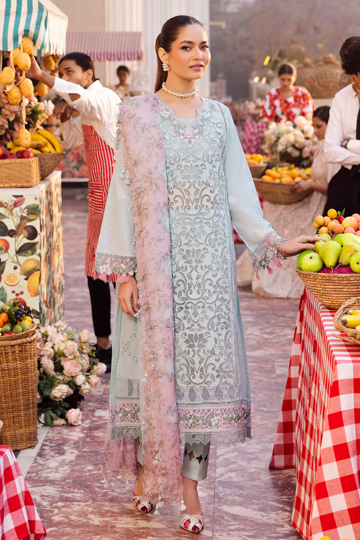 SARDINIA CHIKANKARI & LASER EMBROIDERED LAWN - 3 PC UNSTITCHED