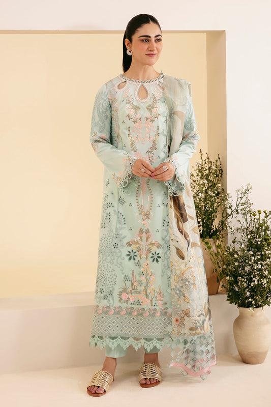 QALAMKAR EMBROIDERED CHIKANKARI LAWN - 3 PC UNSTITCHED