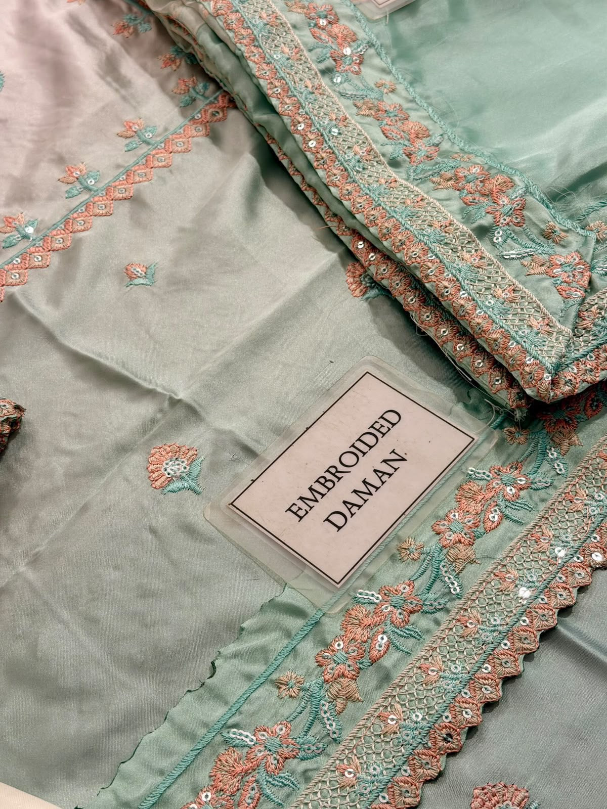 ANEELA’S SHAMOZ SILK EMBROIDERED DRESS - 3 PC UNSTITCHED