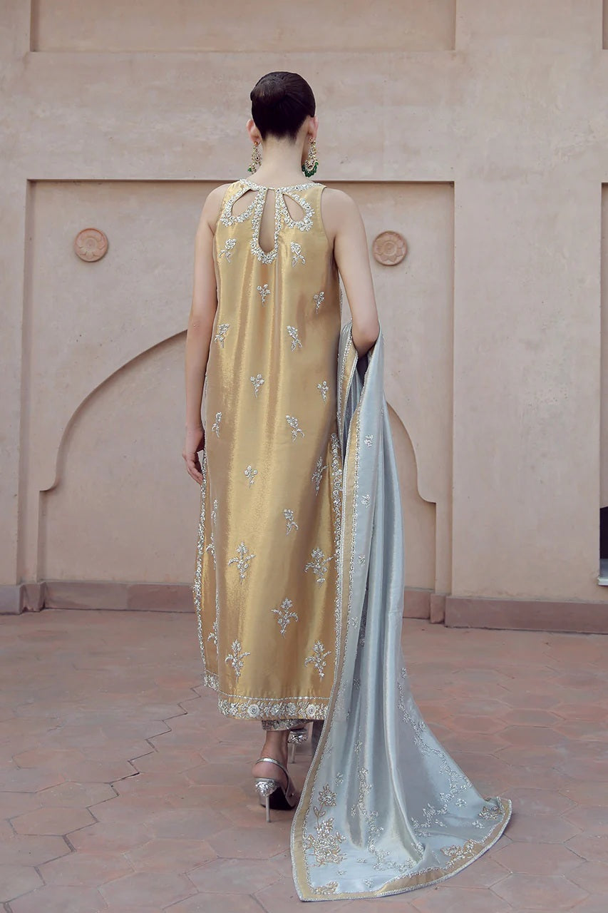Shamsha Hashwani - Mysoori Handwork Embroidered Aakifah - 3 Pc Unstitched