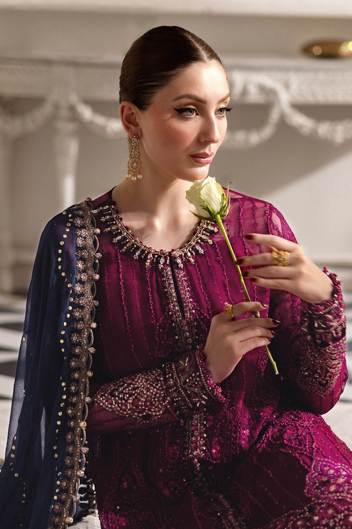 MARIA B LUXURY EMBROIDERED CHIFFON - 3 PC UNSTITCHED